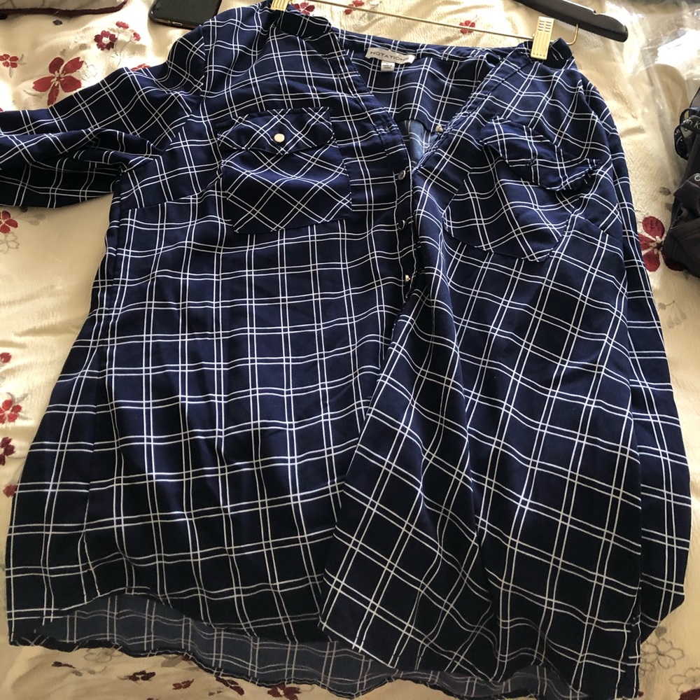 Cute Squared Detail Blouse